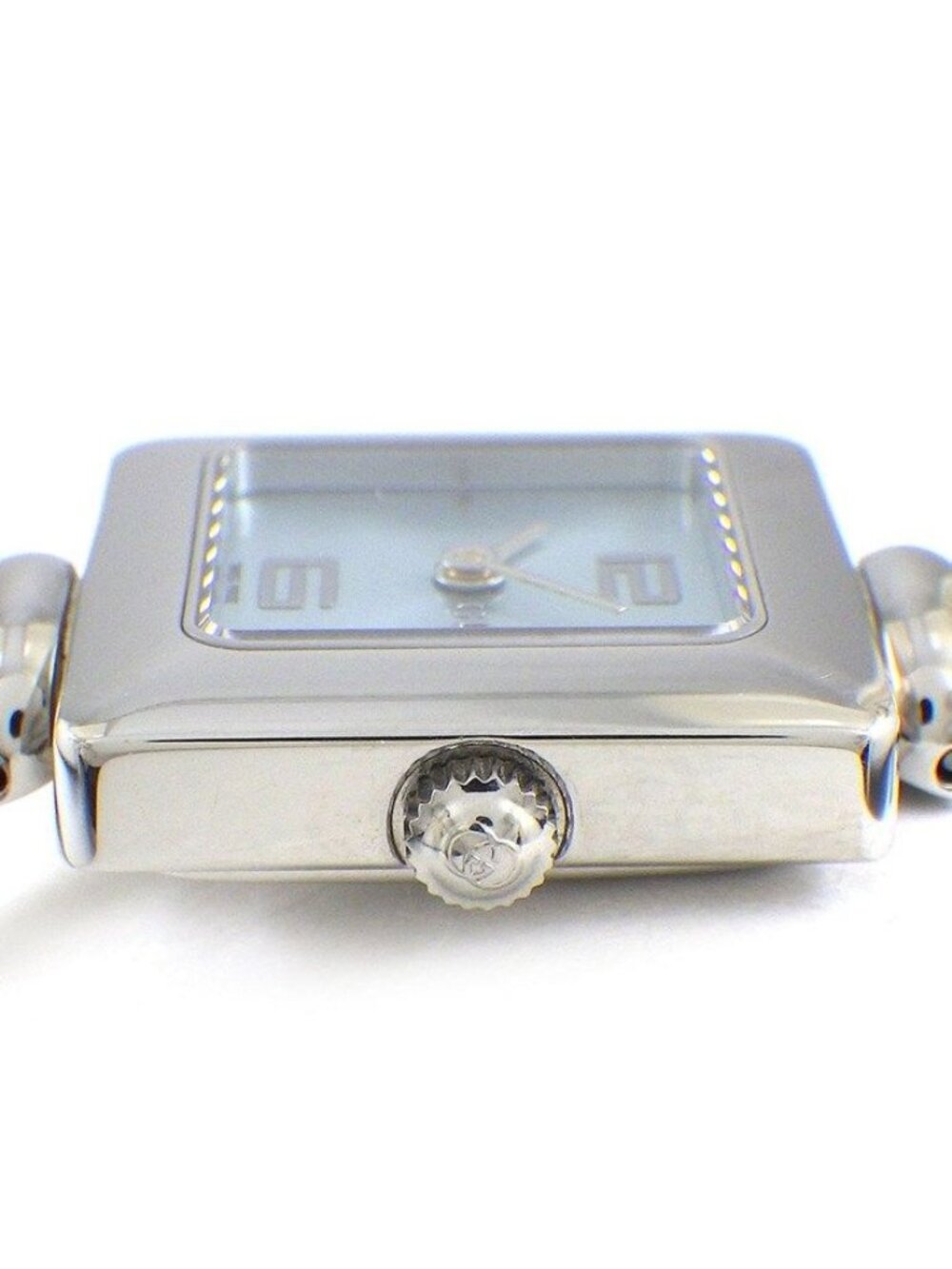 Gucci Watch Bangle Square Sunray Iceblue Dial SS - Picture 2 of 10